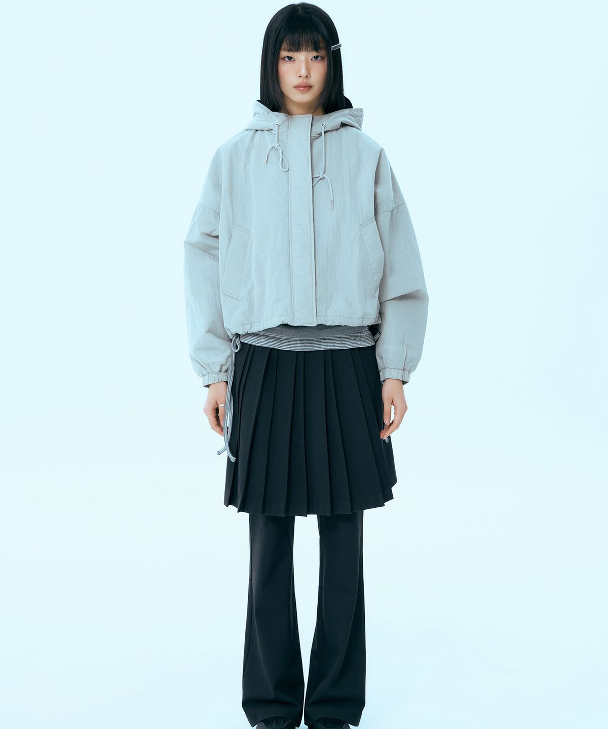 미쏘(MIXXO) 플리츠 랩 스커트_MIWWHG913C