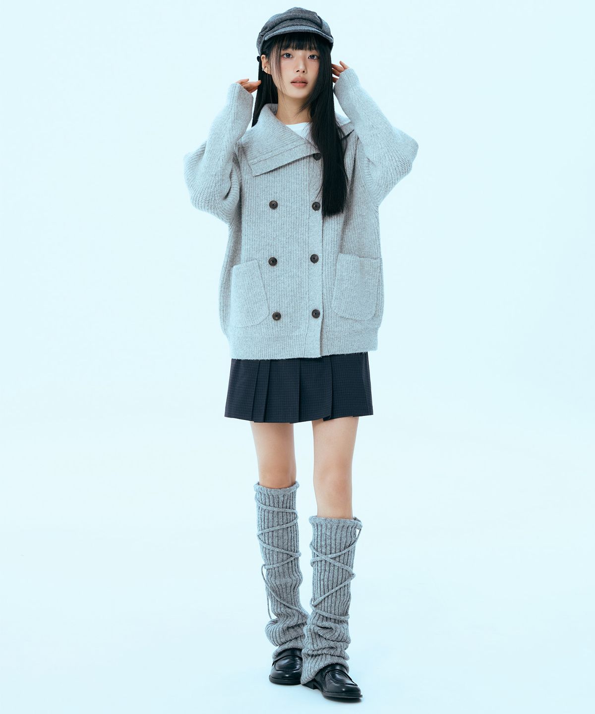 미쏘(MIXXO) 플리츠 미니 스커트_MIWWHG336C
