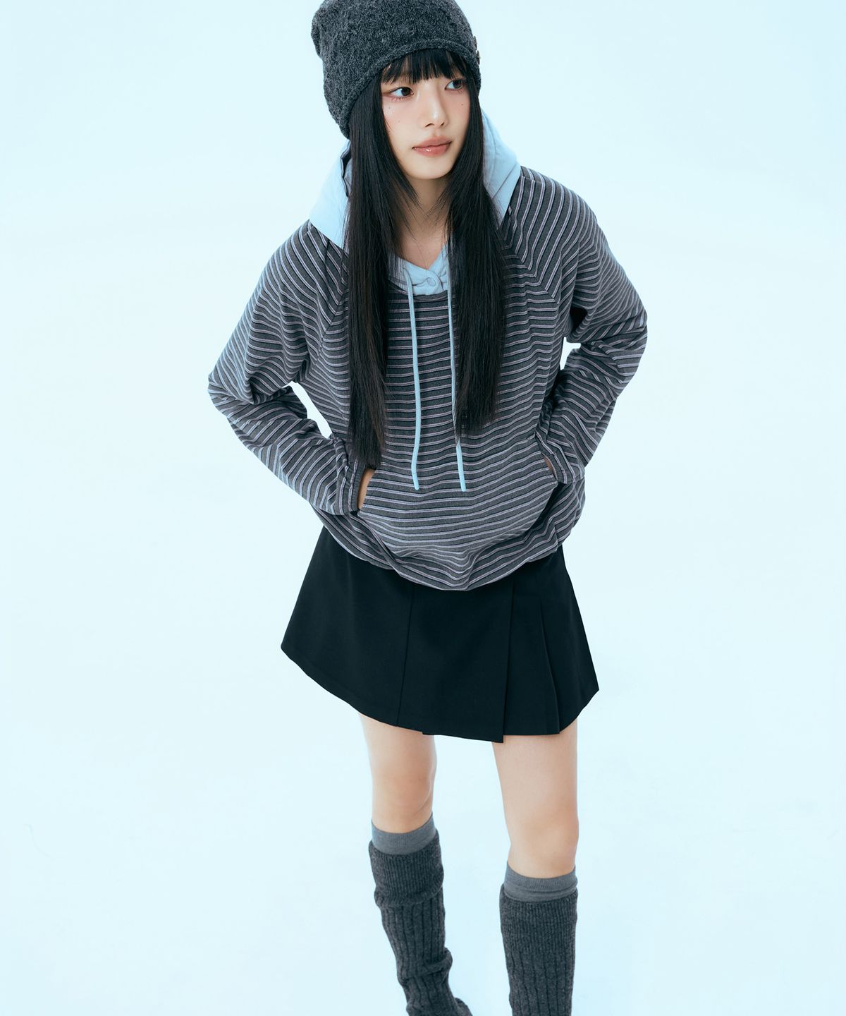 미쏘(MIXXO) 플리츠 미니 스커트_MIWWHG336C