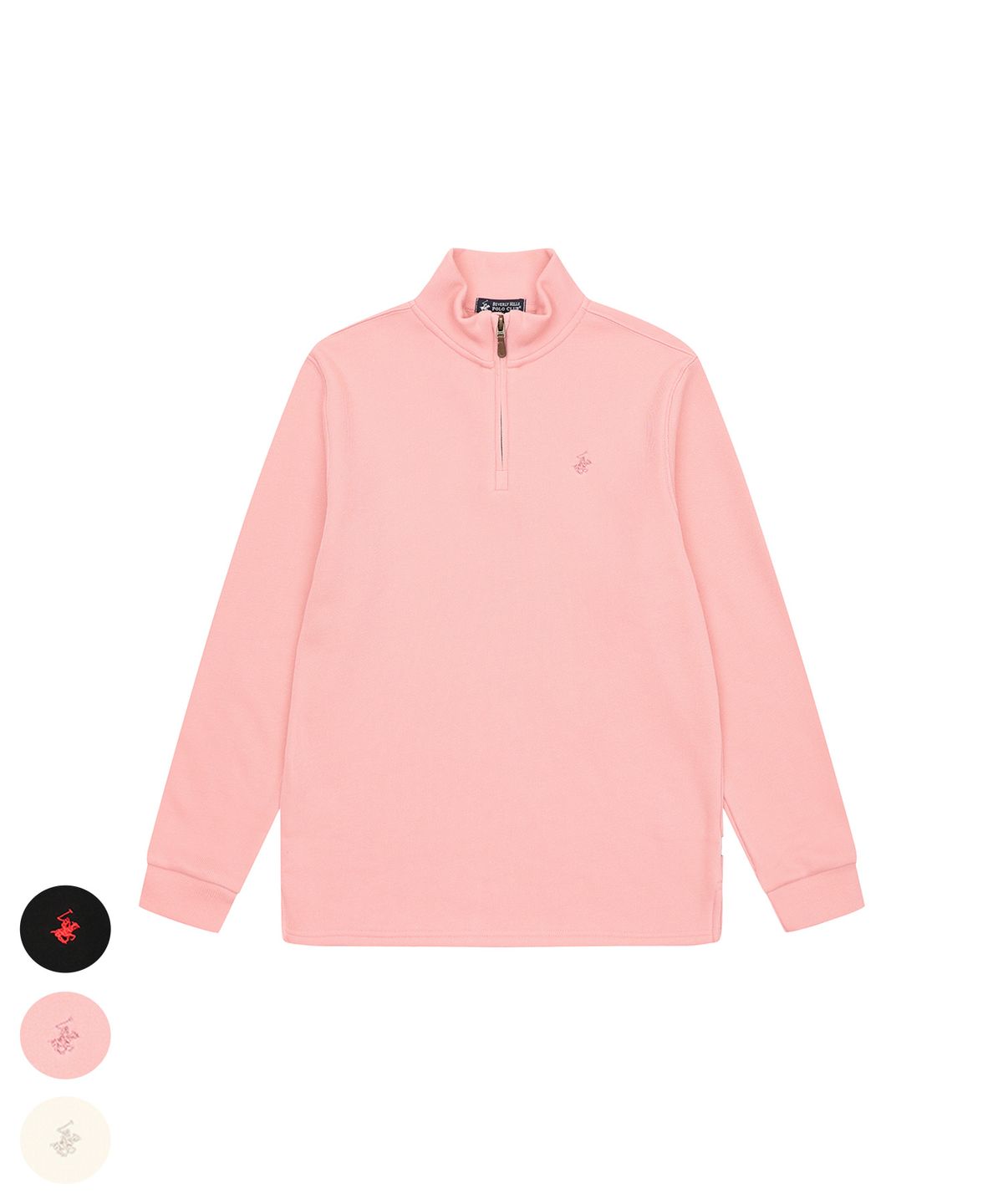 비버리힐스 폴로클럽(BHPOLOCLUB) 여성 시그니처 기모 하프집업 3Color TS484