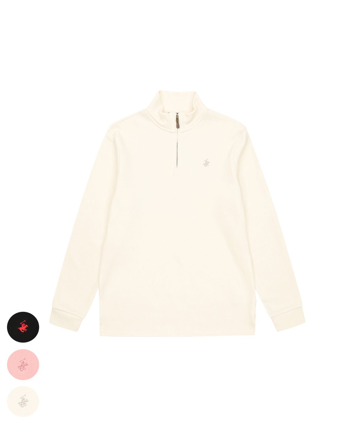 비버리힐스 폴로클럽(BHPOLOCLUB) 여성 시그니처 기모 하프집업 3Color TS484