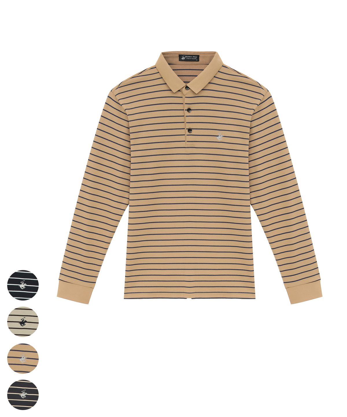 비버리힐스 폴로클럽(BHPOLOCLUB) 남성 데일리 핀 스트라이프 PK티셔츠 4Color TS365
