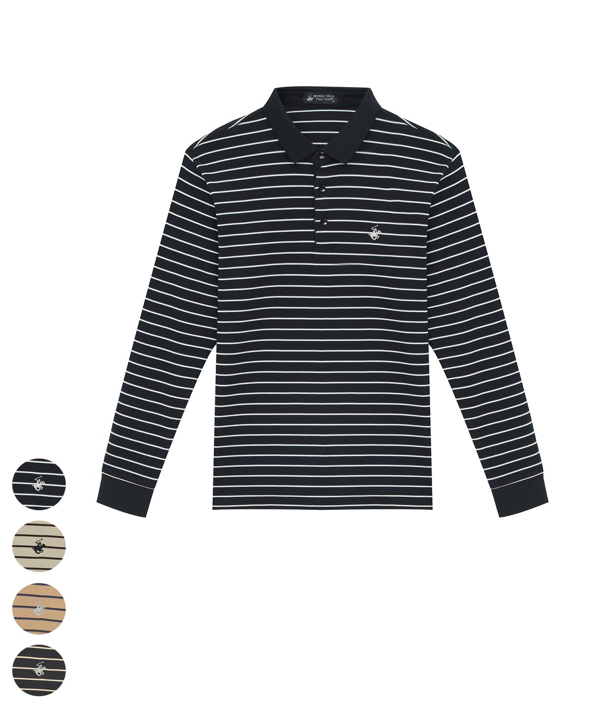 비버리힐스 폴로클럽(BHPOLOCLUB) 남성 데일리 핀 스트라이프 PK티셔츠 4Color TS365