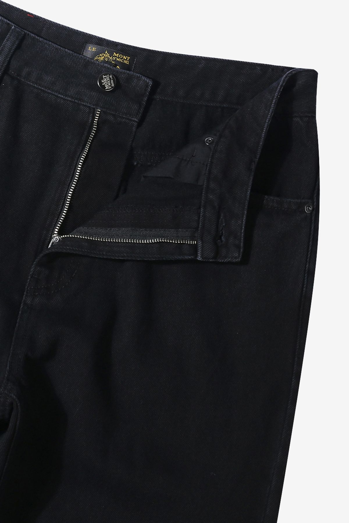 르몽생미셸(LE MONT ST MICHEL) Red tab black washed Denim_Black