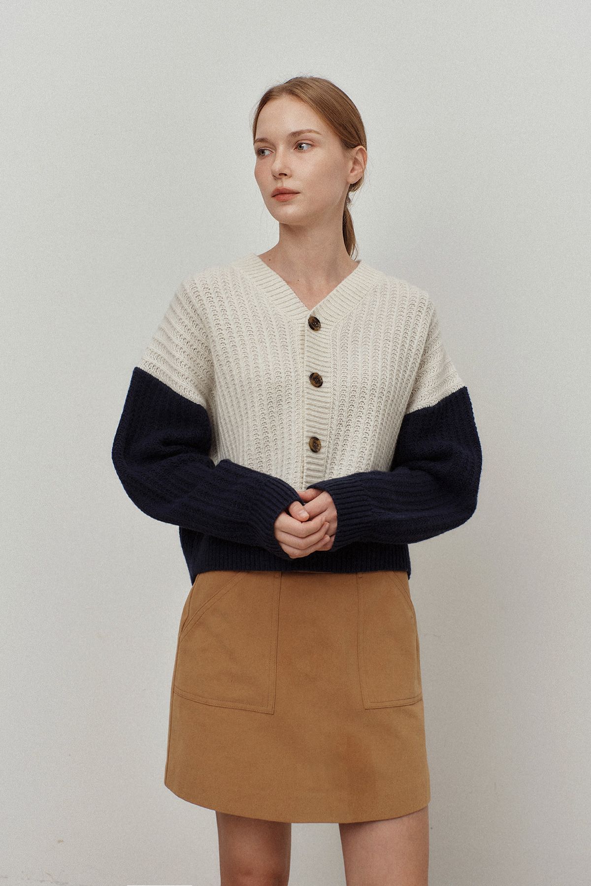르몽생미셸(LE MONT ST MICHEL) Cotton pocket skirt_beige
