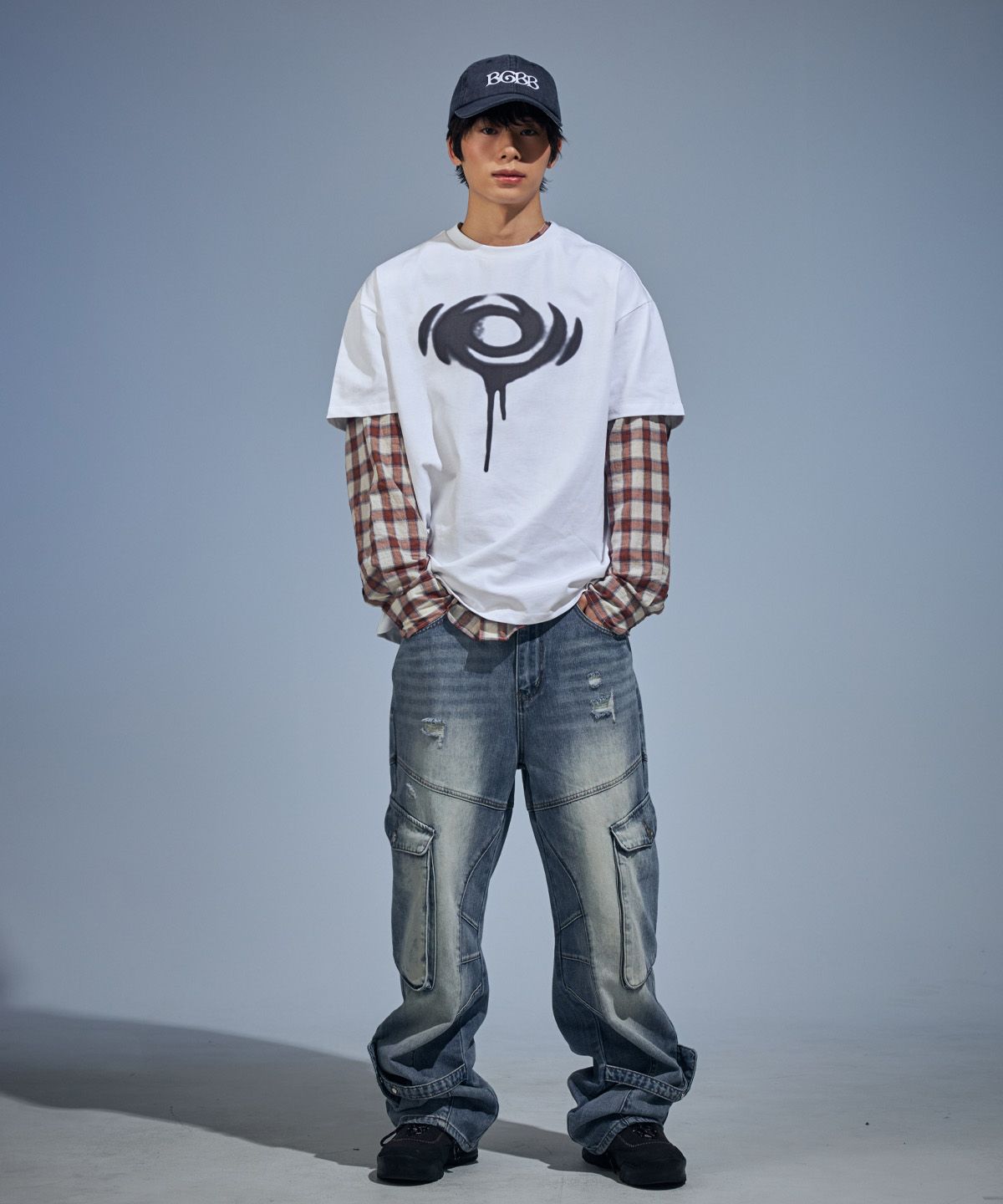 베테제(VETEZE) Washed Cargo Denim Detail Pants
