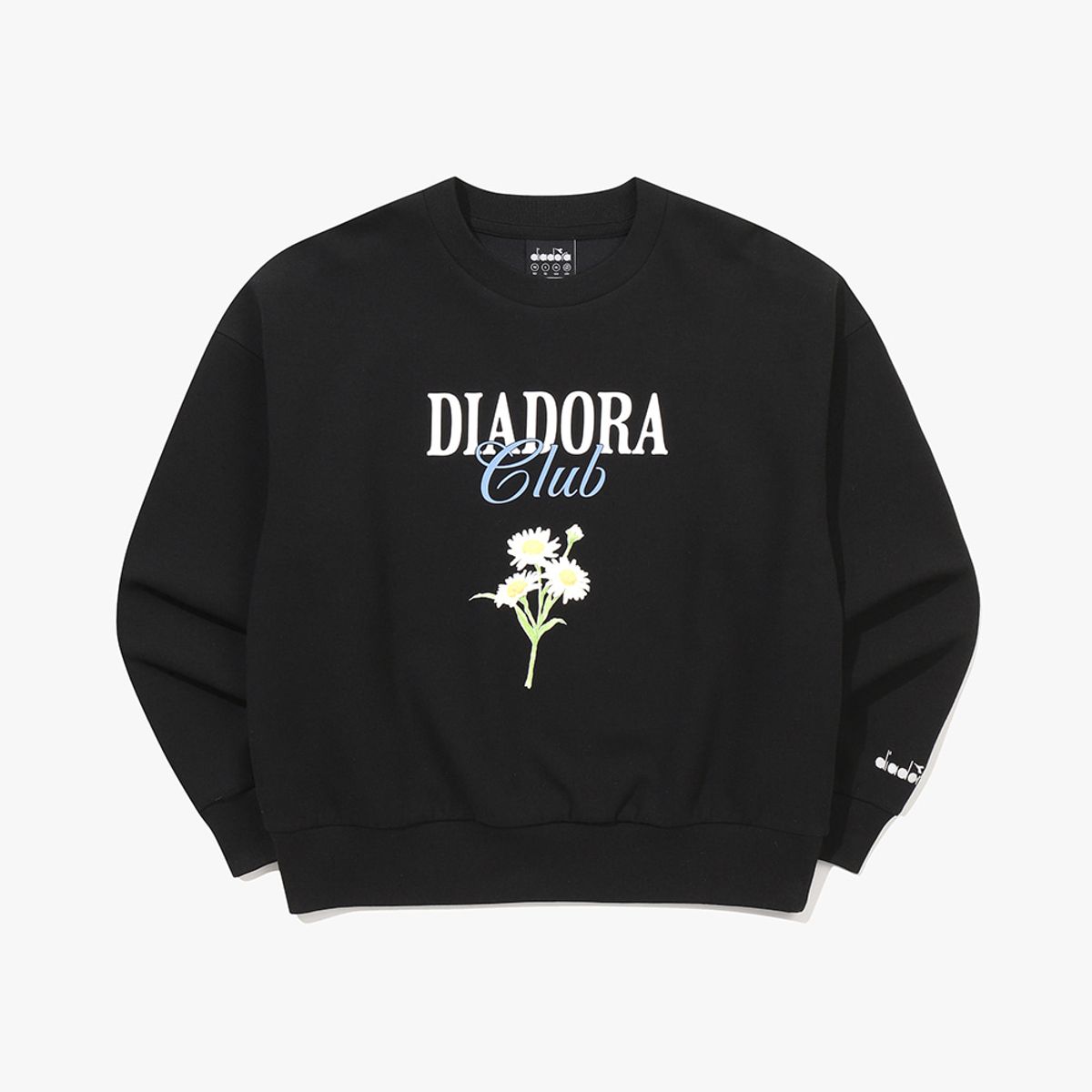 디아도라(diadora) 블루밍 맨투맨 우먼 블랙 BLACK