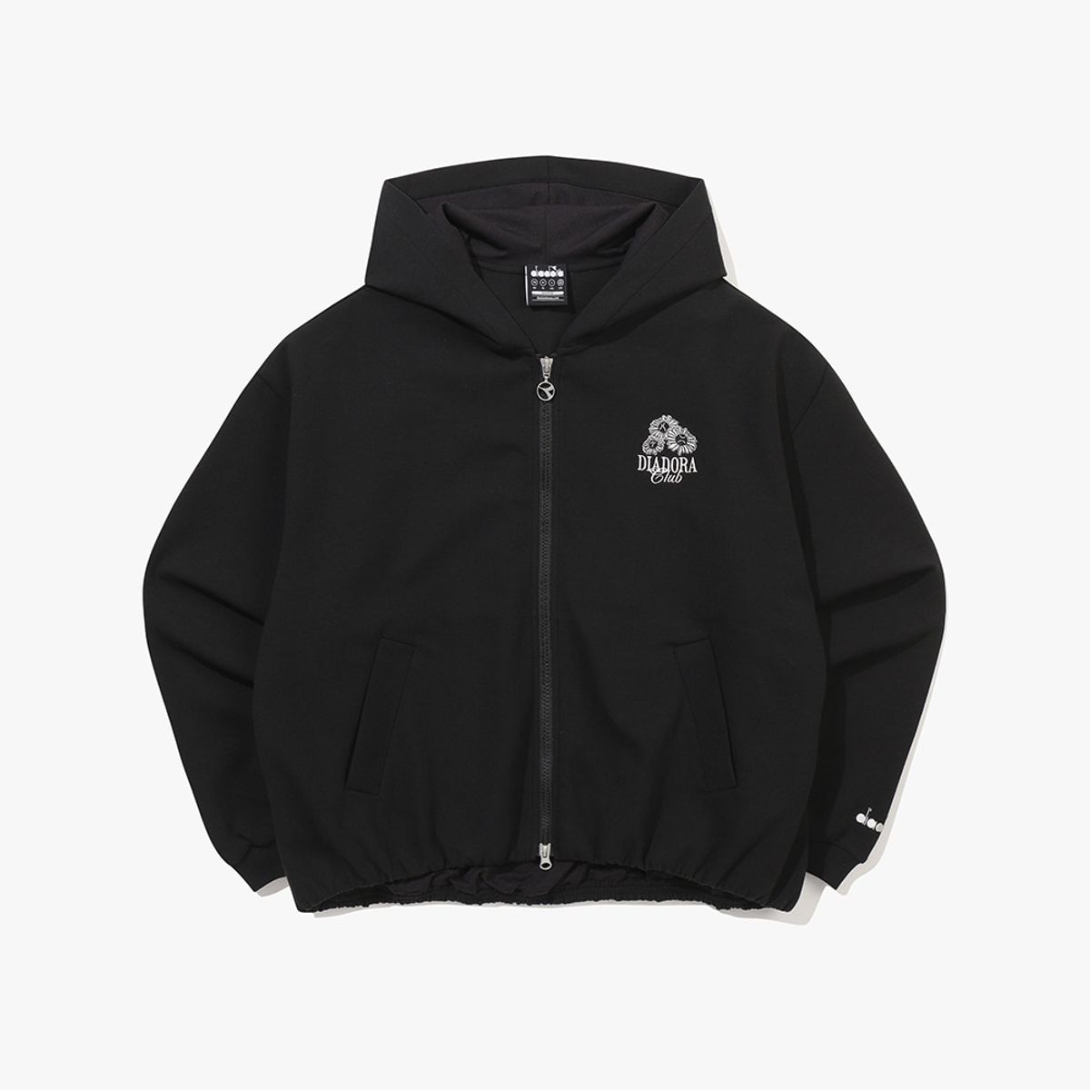 디아도라(diadora) 블루밍 벌룬 후드 자켓 우먼 블랙 BLACK