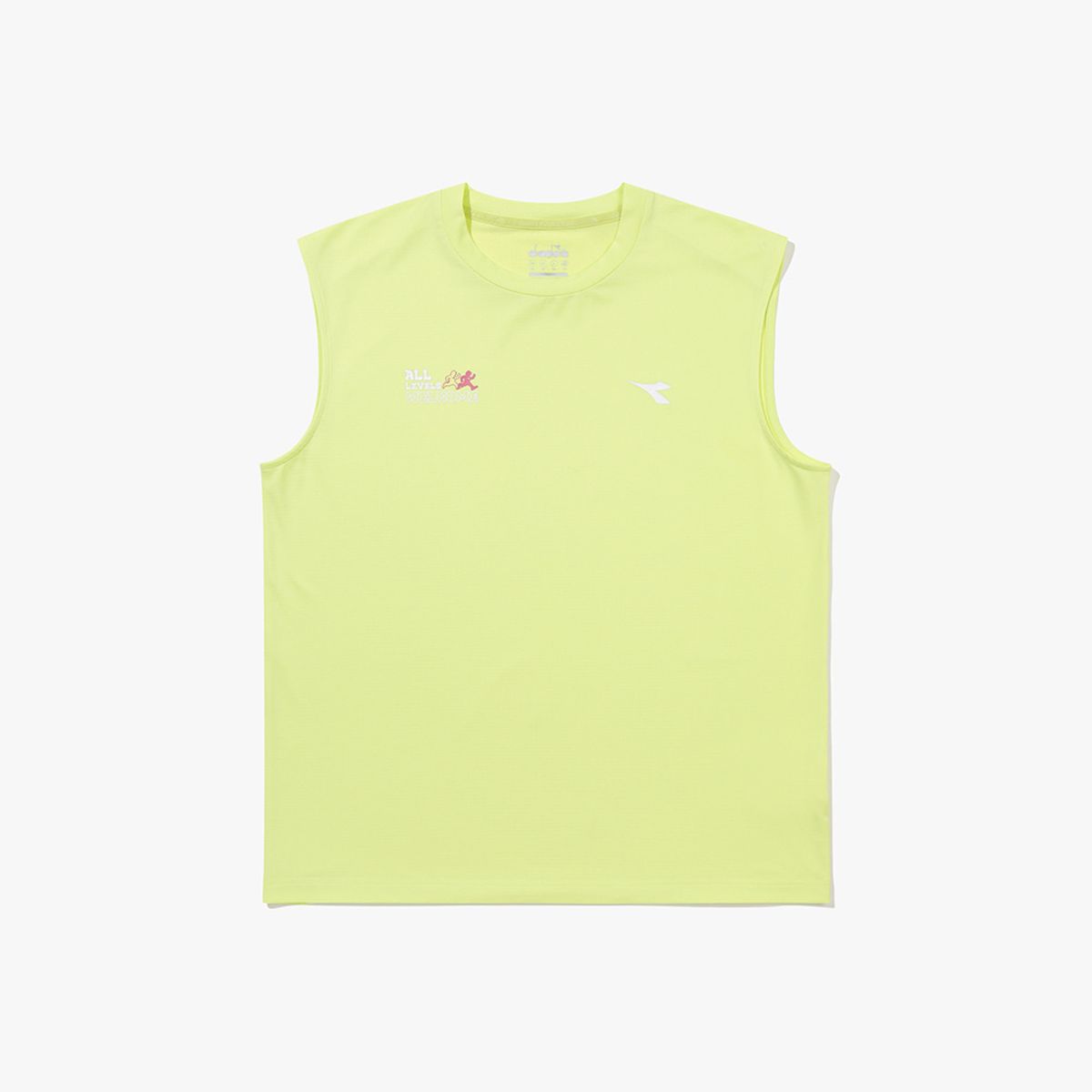디아도라(diadora) 기능성 폴리 메쉬 러닝 슬리브리스 라임 LIME