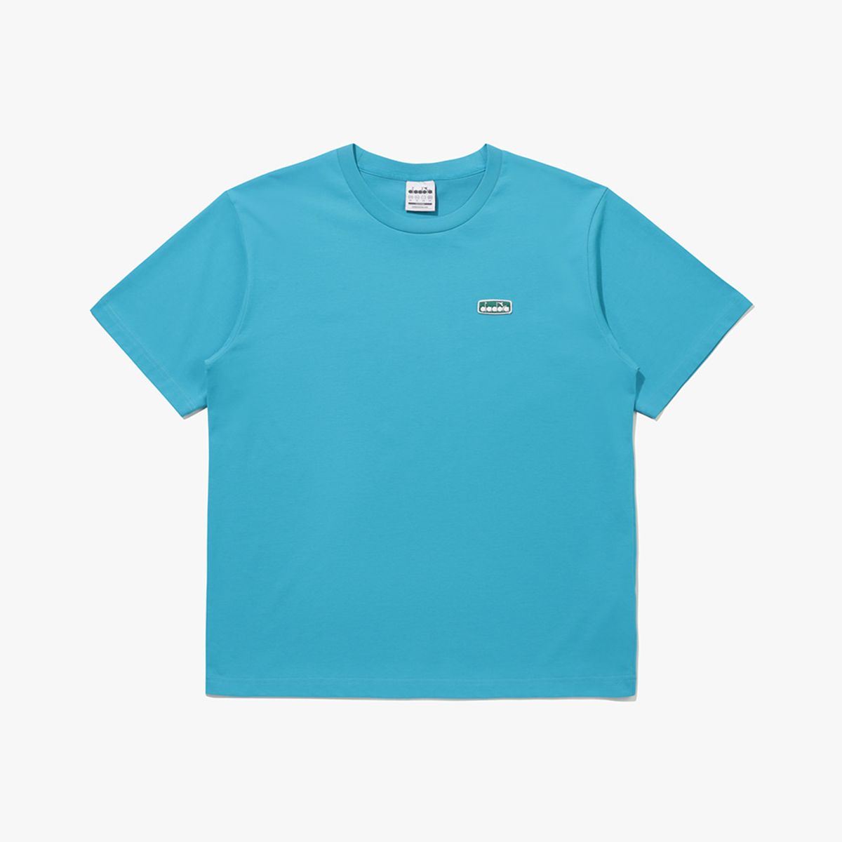 디아도라(diadora) 컴피 와펜 베이직 반팔 티셔츠 TURQUOISE