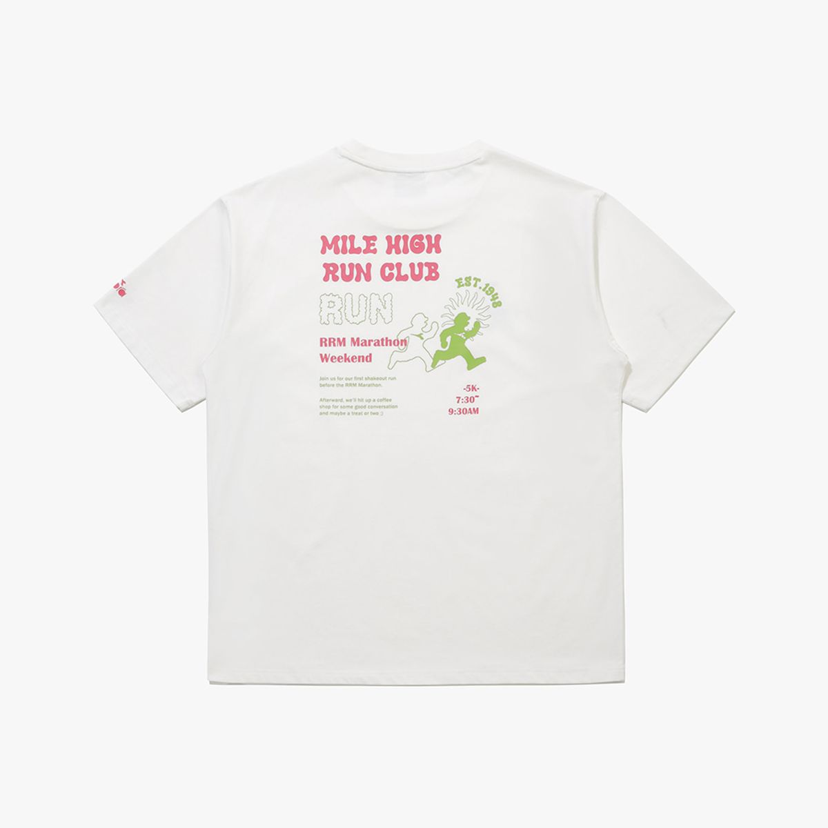 디아도라(diadora) HIGH MILE 런클럽 그래픽 반팔 티셔츠 IVORY