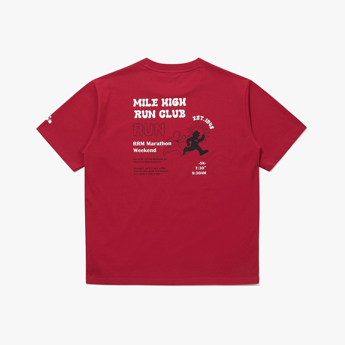 디아도라(diadora) HIGH MILE 런클럽 그래픽 반팔 티셔츠 RED