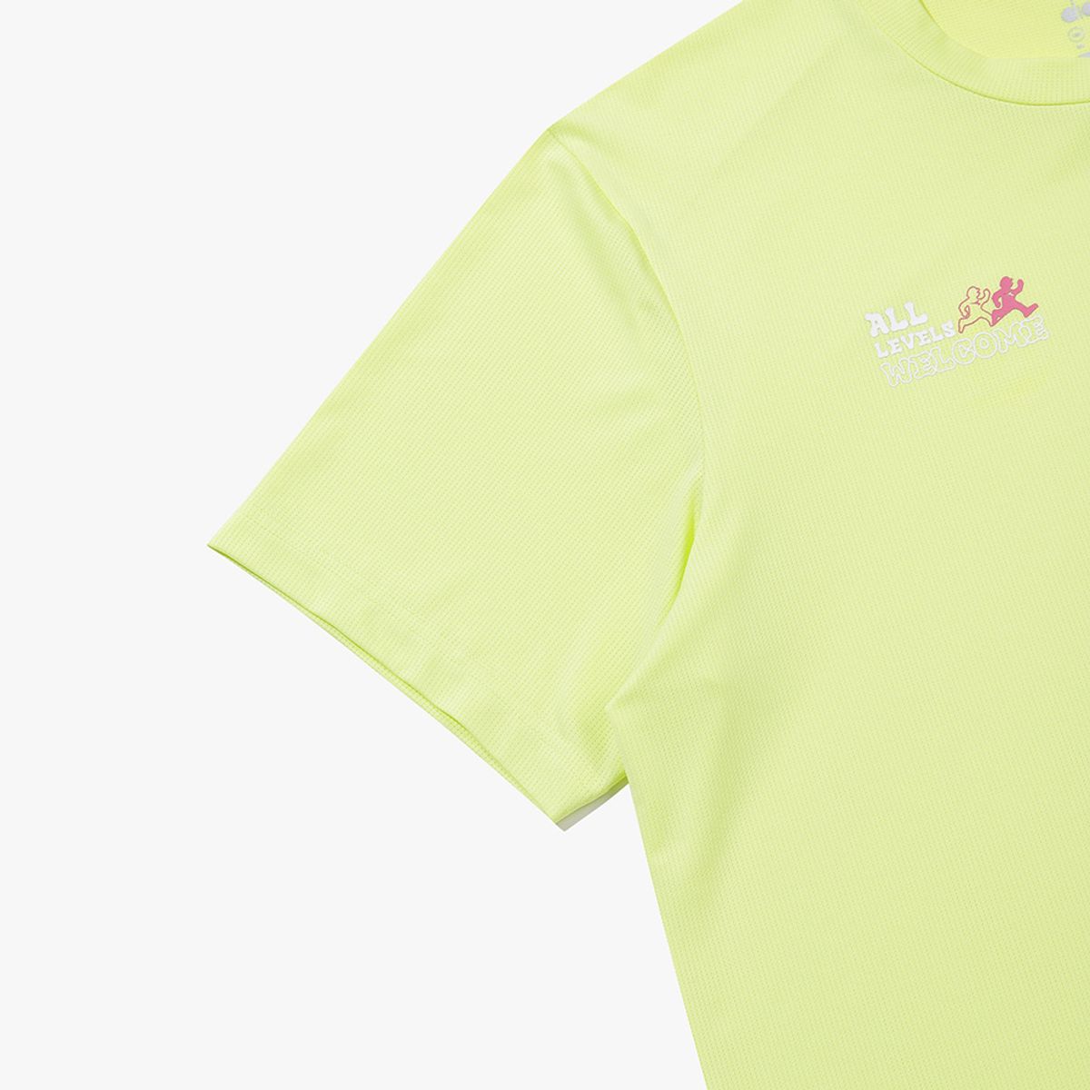 디아도라(diadora) 기능성 폴리 메쉬 러닝 반팔 티셔츠 라임 LIME