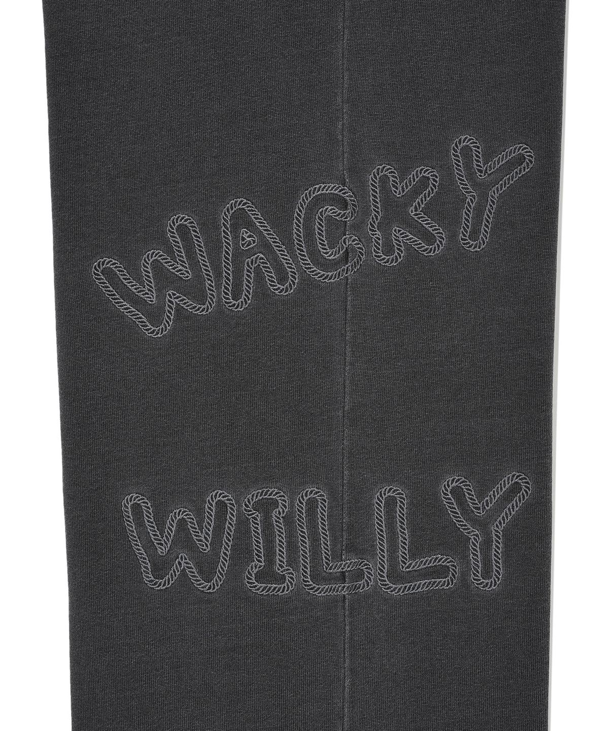 와키윌리(WACKY WILLY) 우먼스 빅릴리 데님워싱 세미와이드 스웻팬츠 그레이