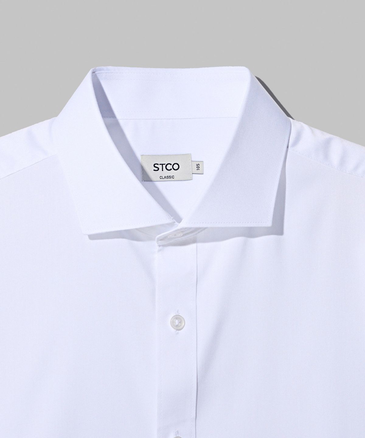 에스티코(STCO) [폼] 재생 폴리 셔츠 화이트 (클래식핏)_SDSXZ65CSW