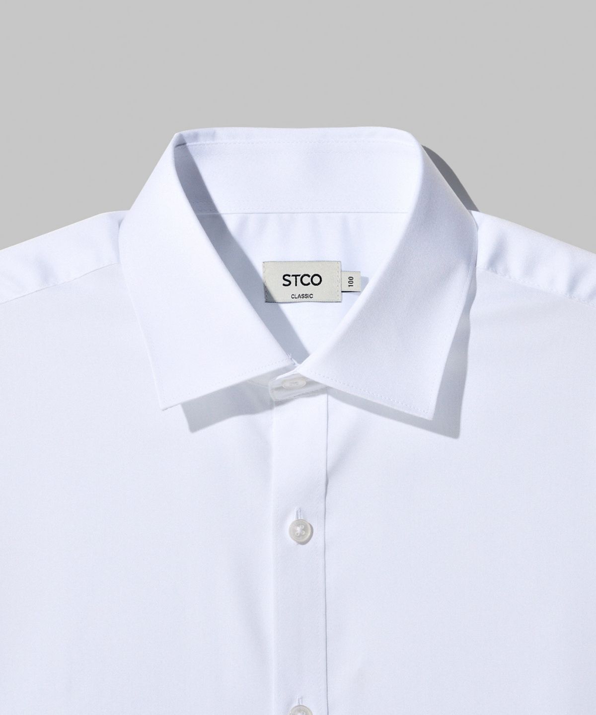 에스티코(STCO) [폼] 재생 폴리 셔츠 화이트 (클래식핏)_SDSXZ61CSW