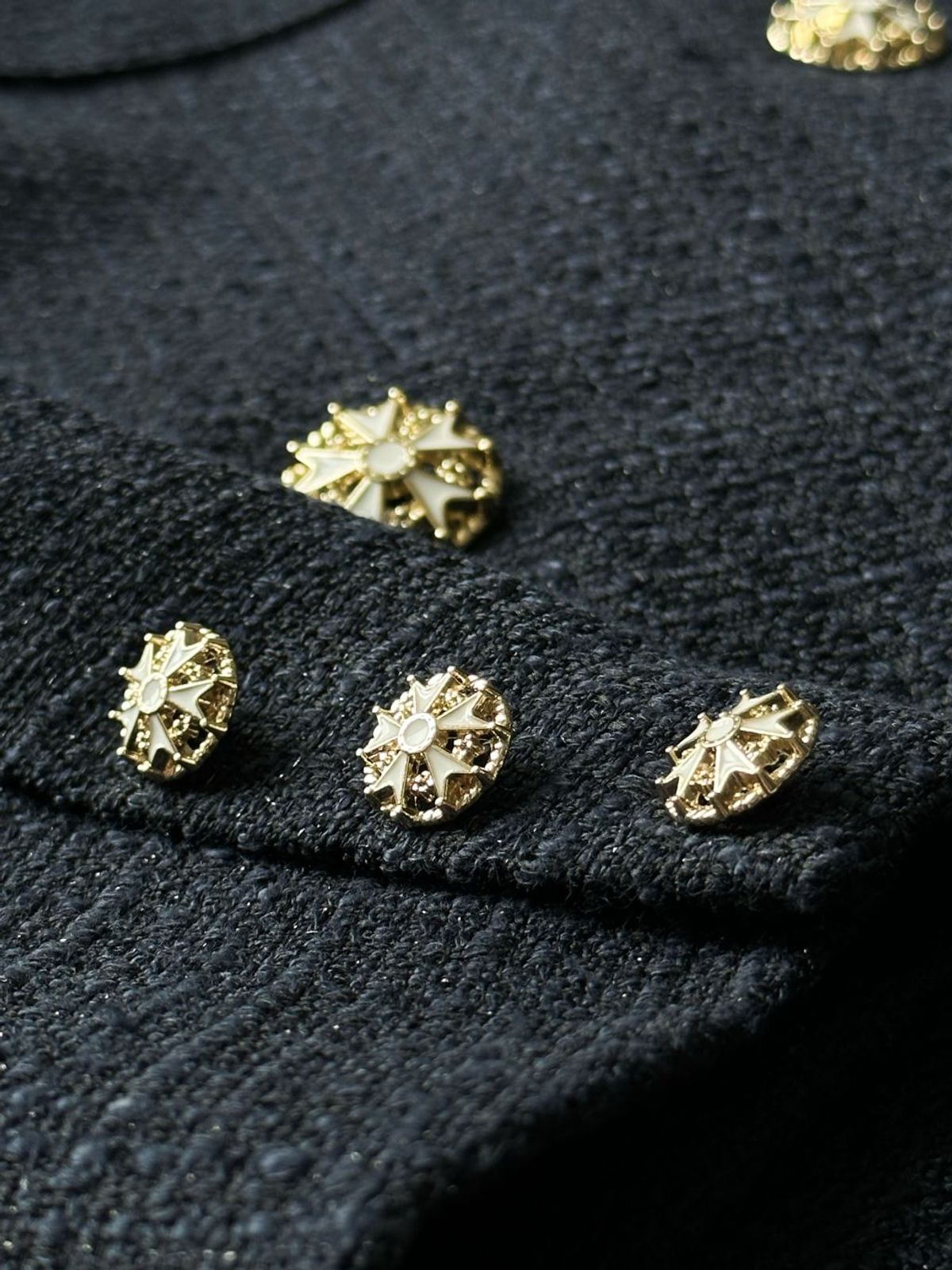 엘시 아일랜드(ELCY ISLAND) Classic Tailored Tweed Jacket (NAVY)