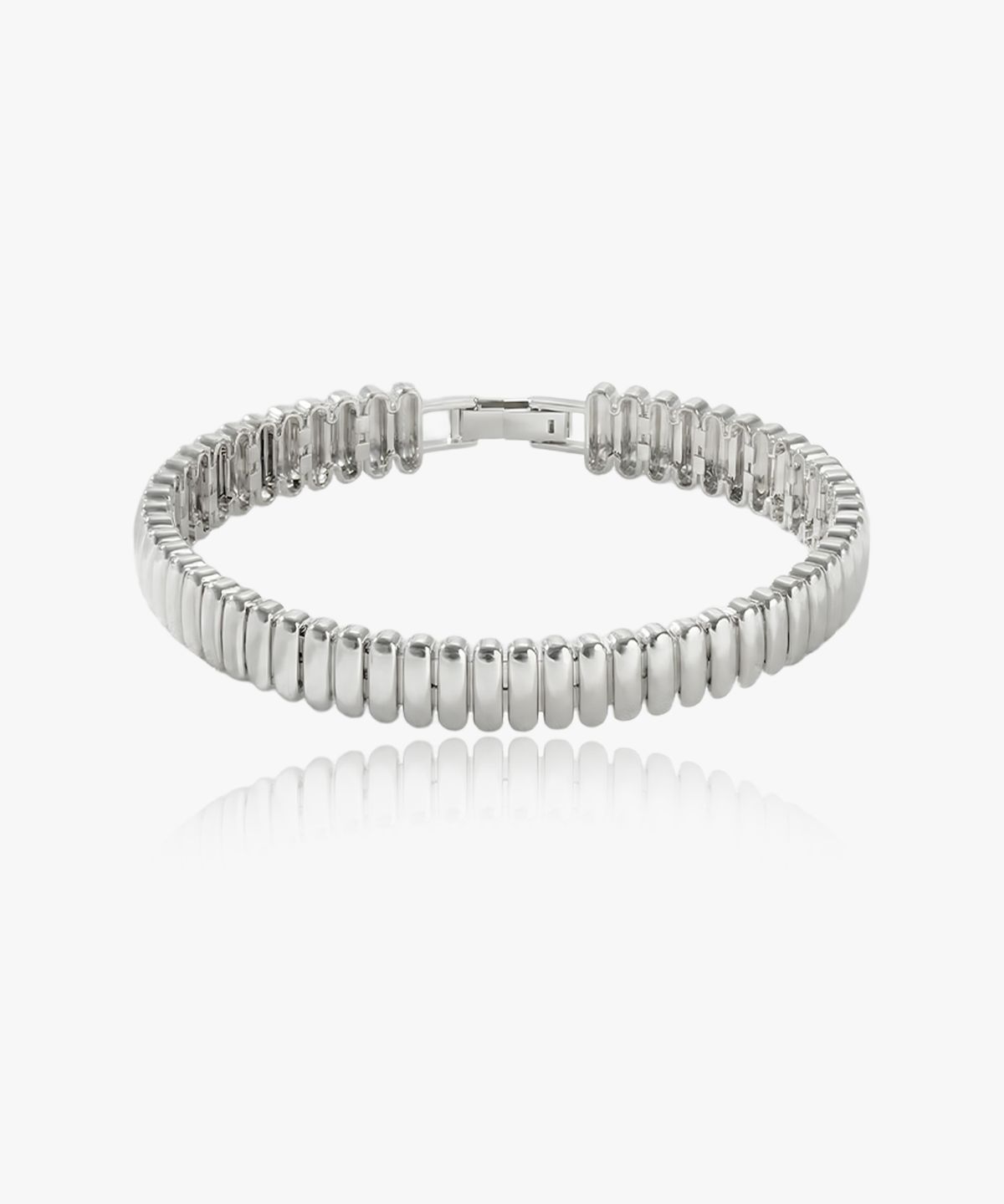 엘렌쥬얼리(HELENE JEWELRY) 925실버 컬럼 패턴 스트라이프 은 팔찌