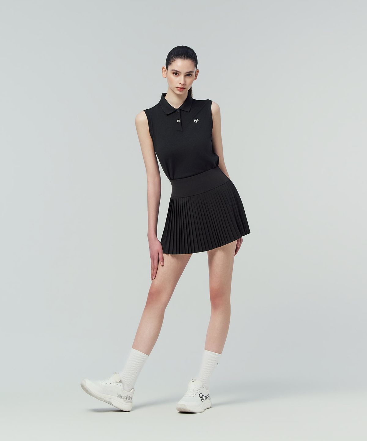 세르지오 타키니(SERGIO TACCHINI) W 플레잉 슬리브리스 폴로 (Black)