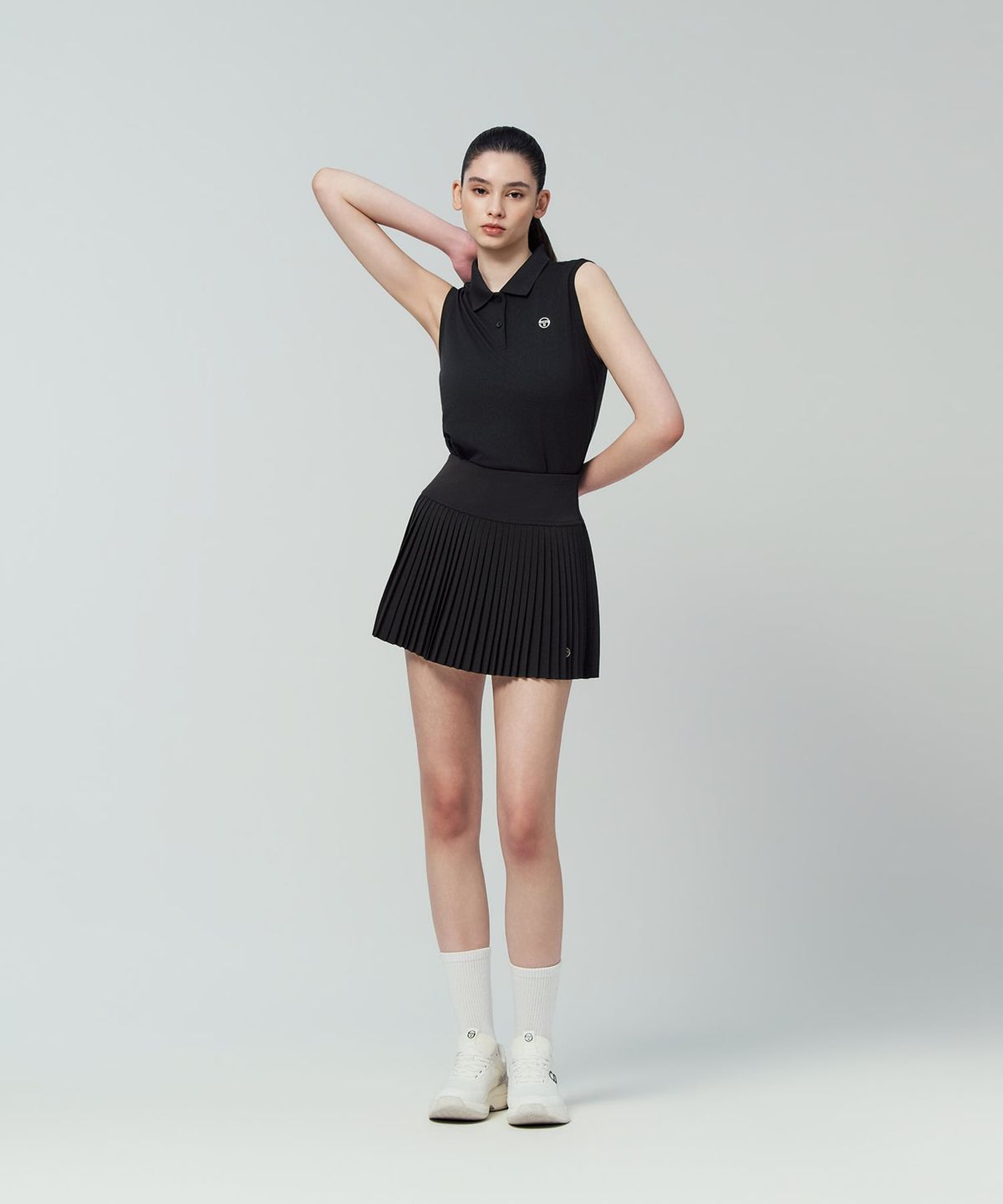 세르지오 타키니(SERGIO TACCHINI) W 플레잉 슬리브리스 폴로 (Black)
