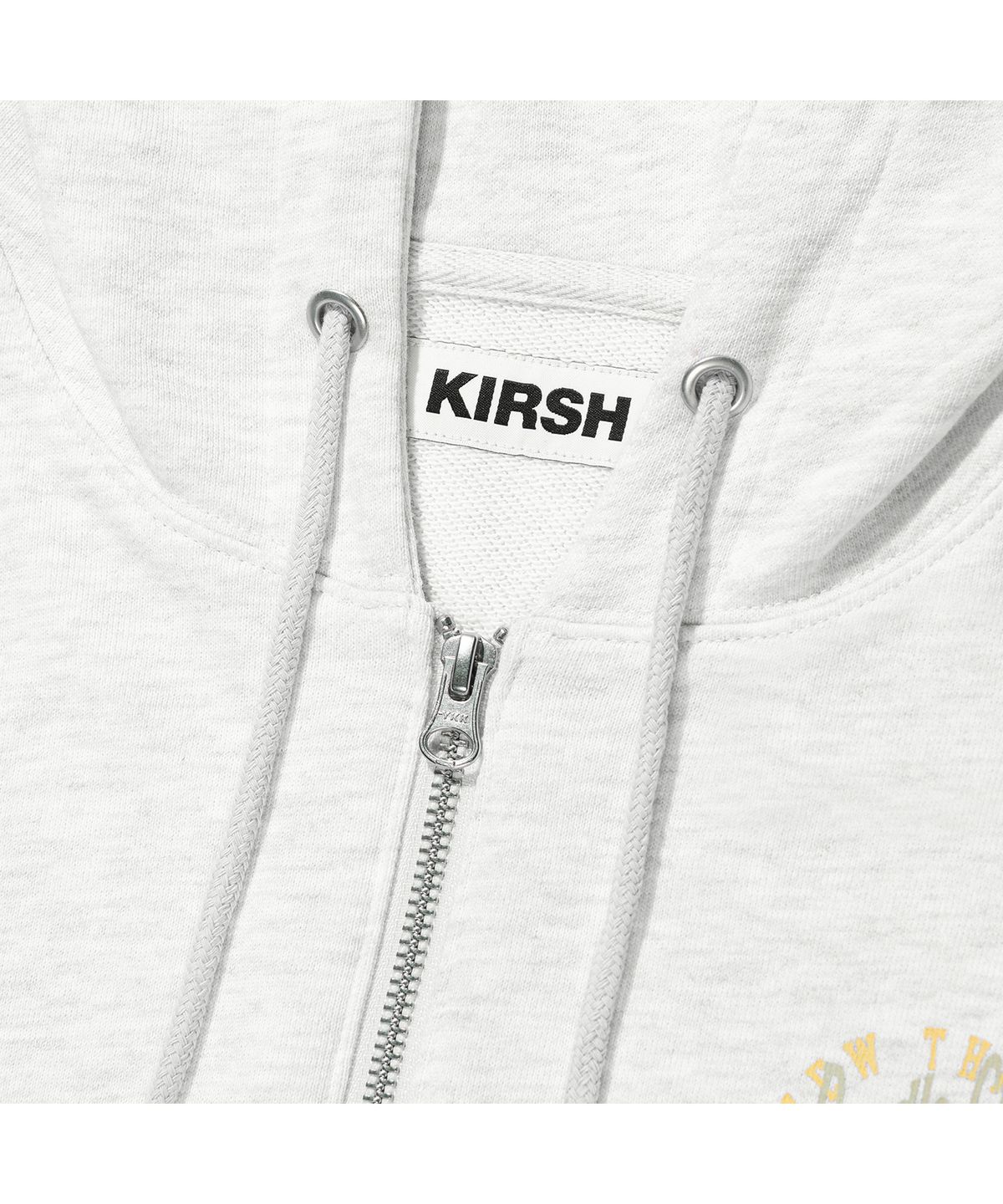 키르시(KIRSH) 두들 체리 서클 로고 후드 집업 [멜란지 그레이]