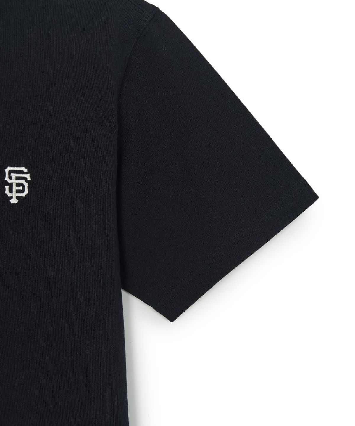 엠엘비(MLB) 베이직 헤비웨이트 오버핏 반팔 티셔츠 SF (Black)