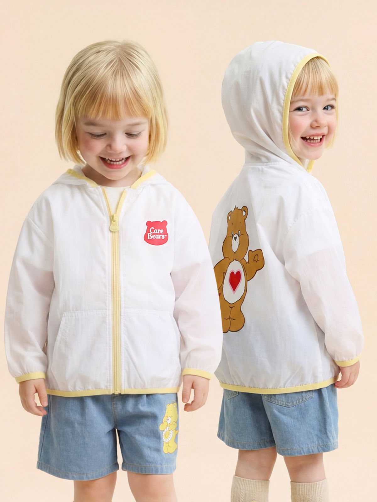 케어베어(CAREBEARS) 안녕 텐더하트베어 바람막이점퍼