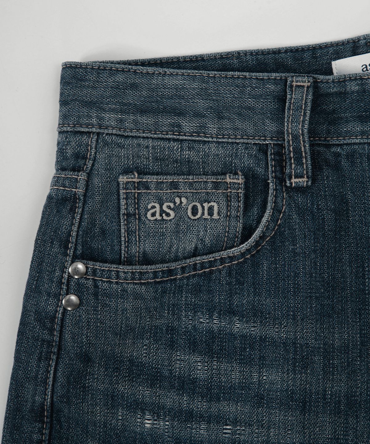 애즈온(ASON) FADE DENIM WASHING PANTS / BLUE