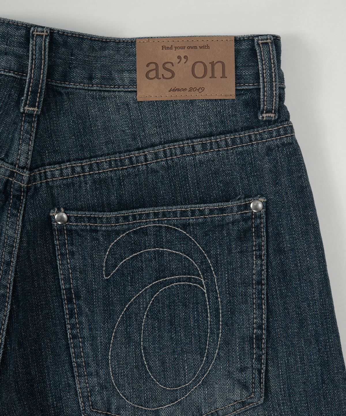 애즈온(ASON) FADE DENIM WASHING PANTS / BLUE