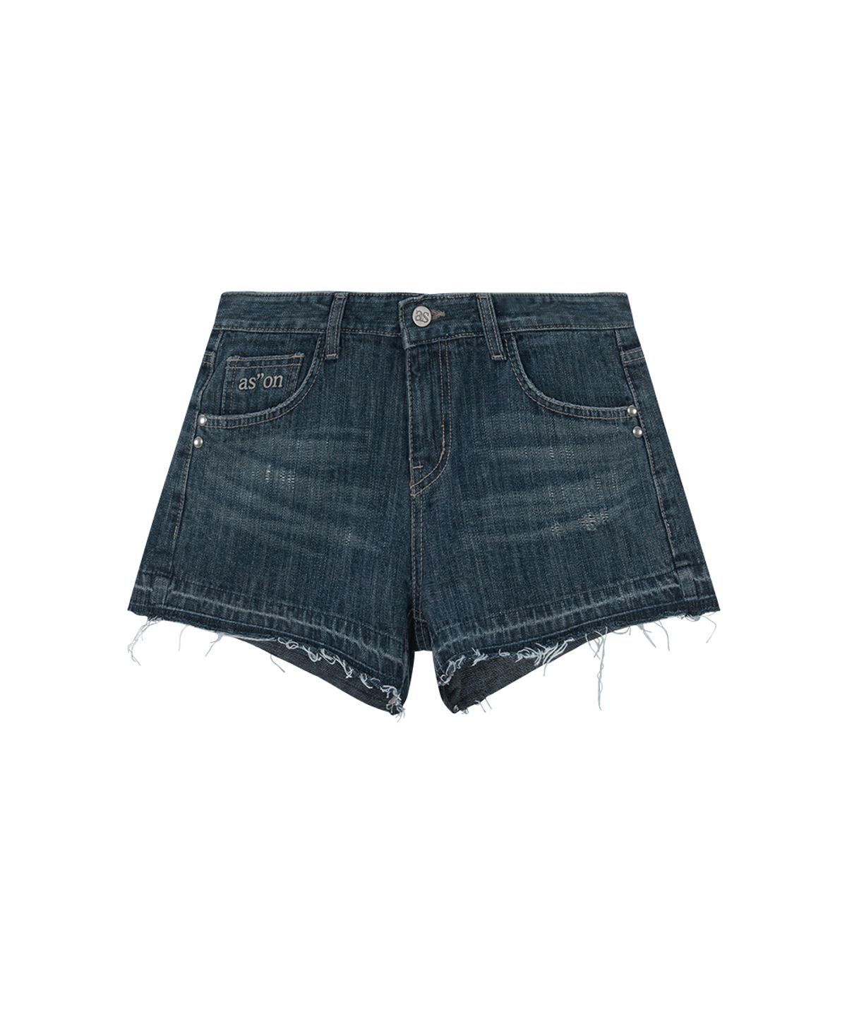 애즈온(ASON) FOLD DENIM SHORT PANTS / BLUE