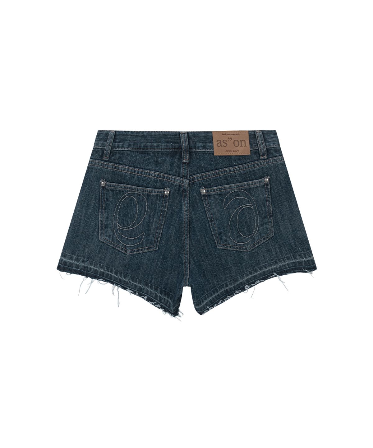 애즈온(ASON) FOLD DENIM SHORT PANTS / BLUE