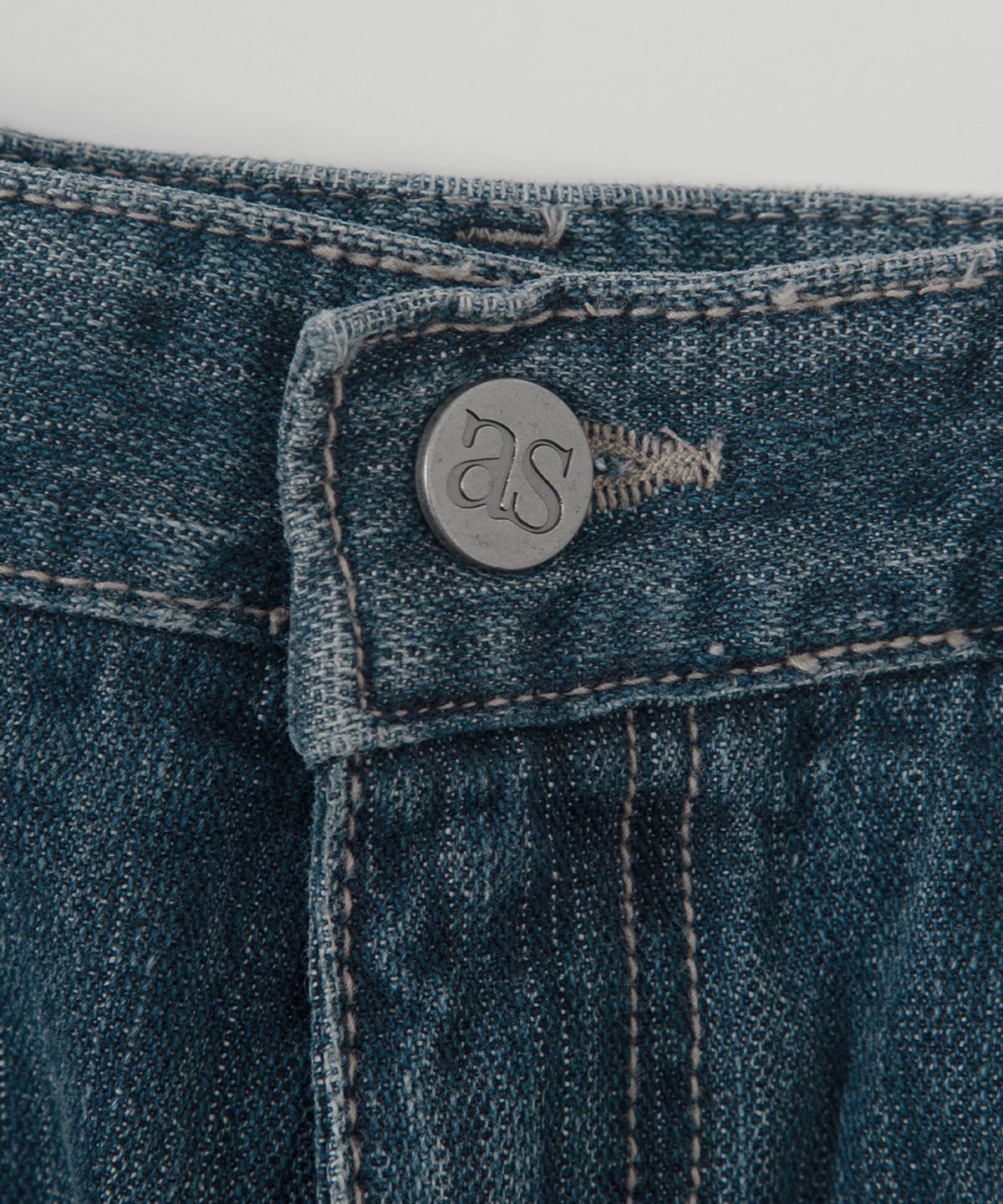 애즈온(ASON) FOLD DENIM SHORT PANTS / BLUE