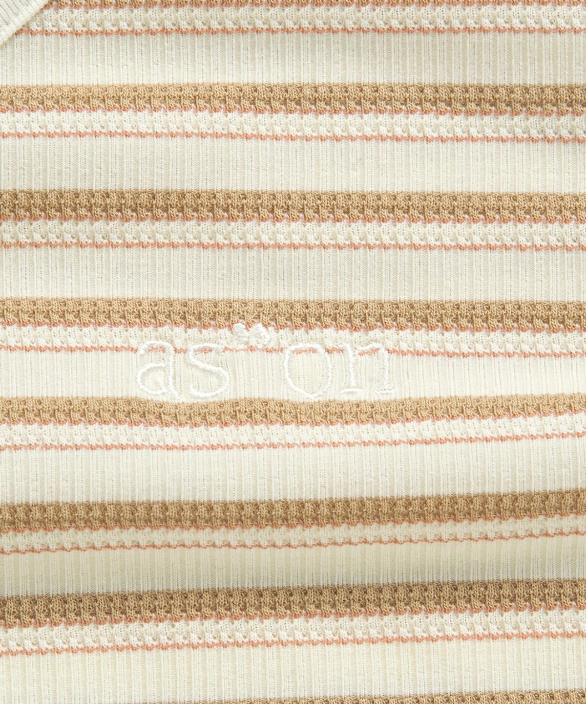 애즈온(ASON) VATICAN STRIPE TEE / BEIGE