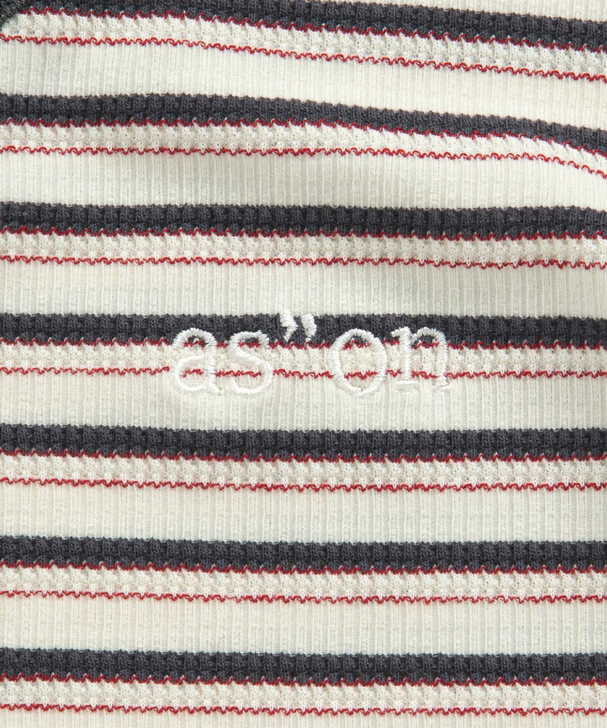 애즈온(ASON) VATICAN STRIPE TEE / CHARCOAL