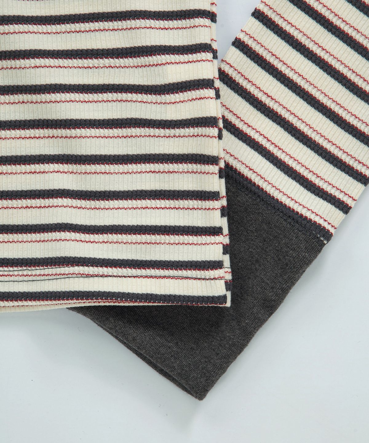 애즈온(ASON) VATICAN STRIPE TEE / CHARCOAL