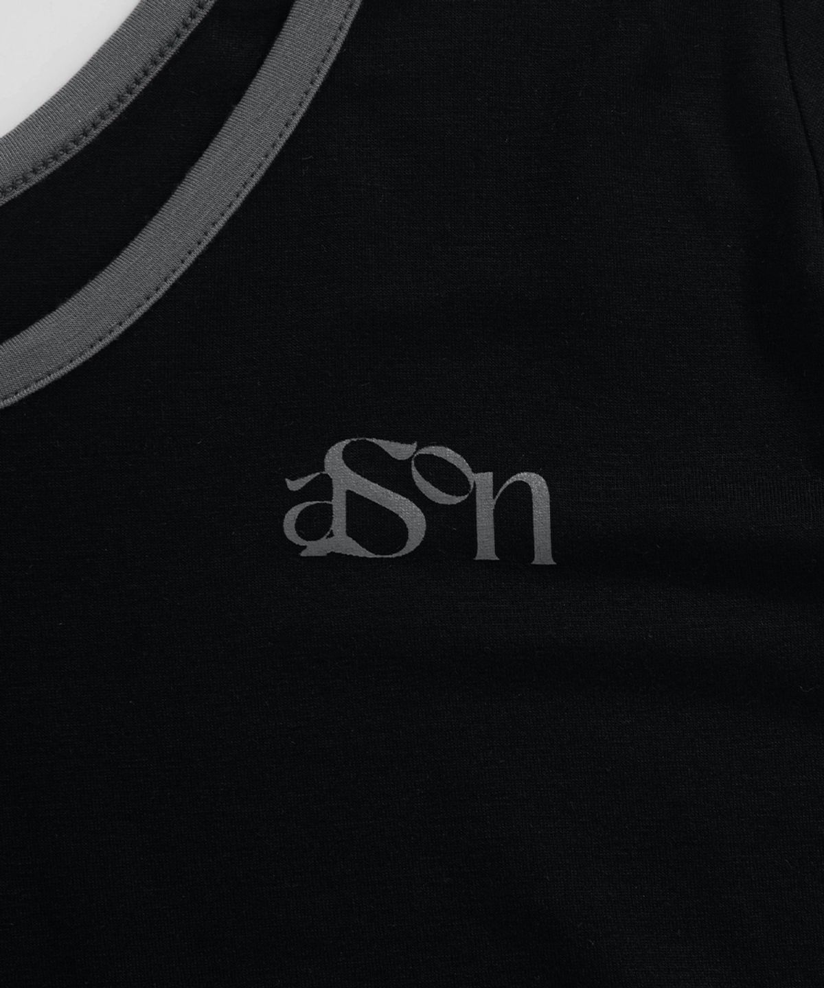 애즈온(ASON) EVE RINGER TEE / BLACK