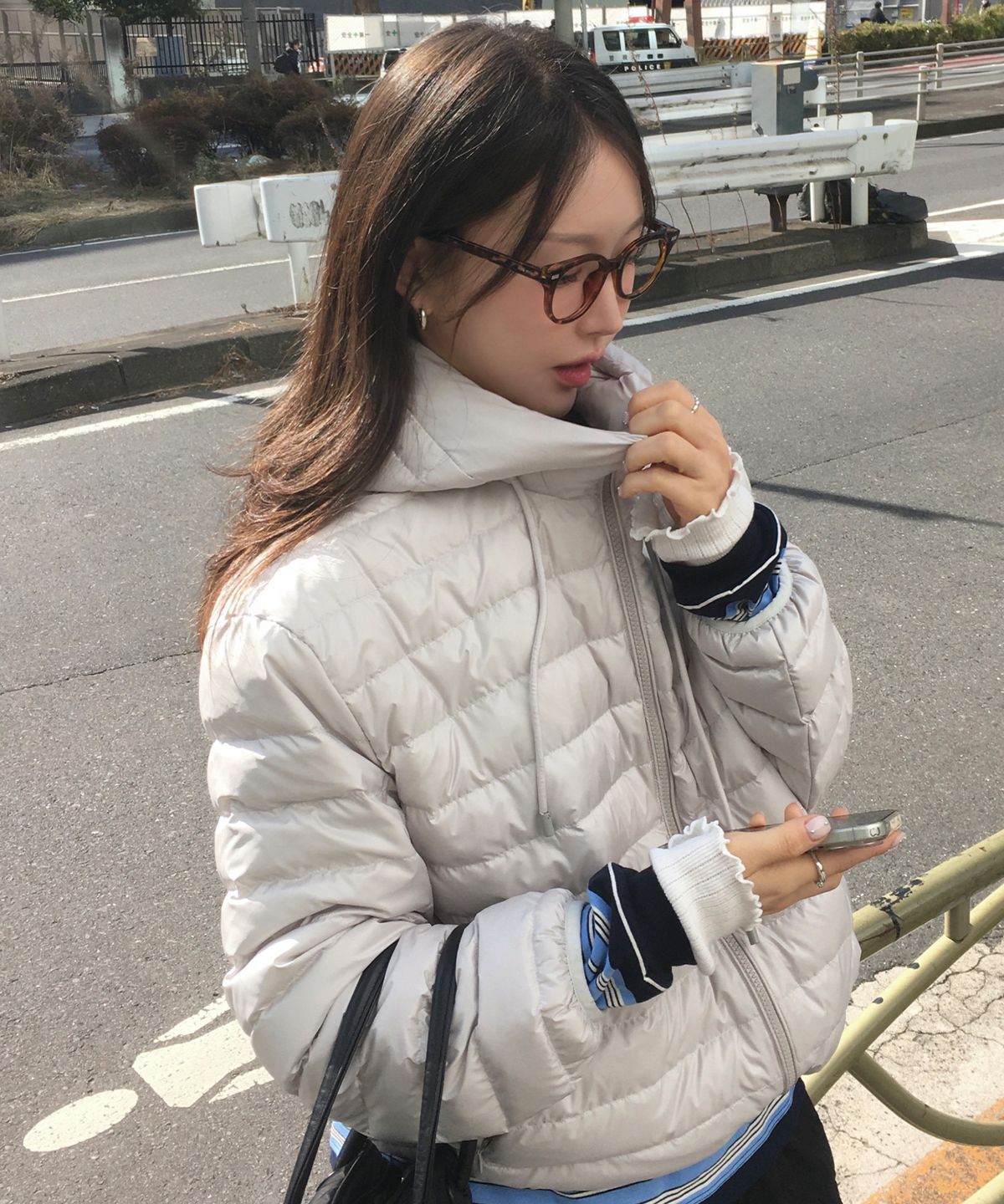 마인드브릿지 우먼(MIND BRIDGE WOMEN) [W]후드 경량 덕 다운 패딩 점퍼 - 2color