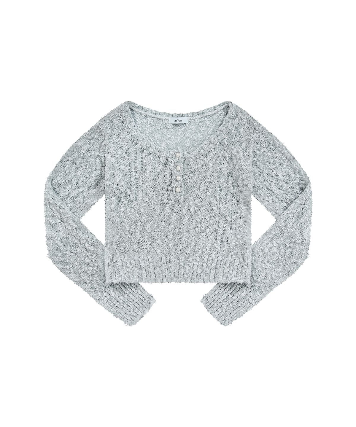 애즈온(ASON) ICE BOUCLE KNIT / GRAY