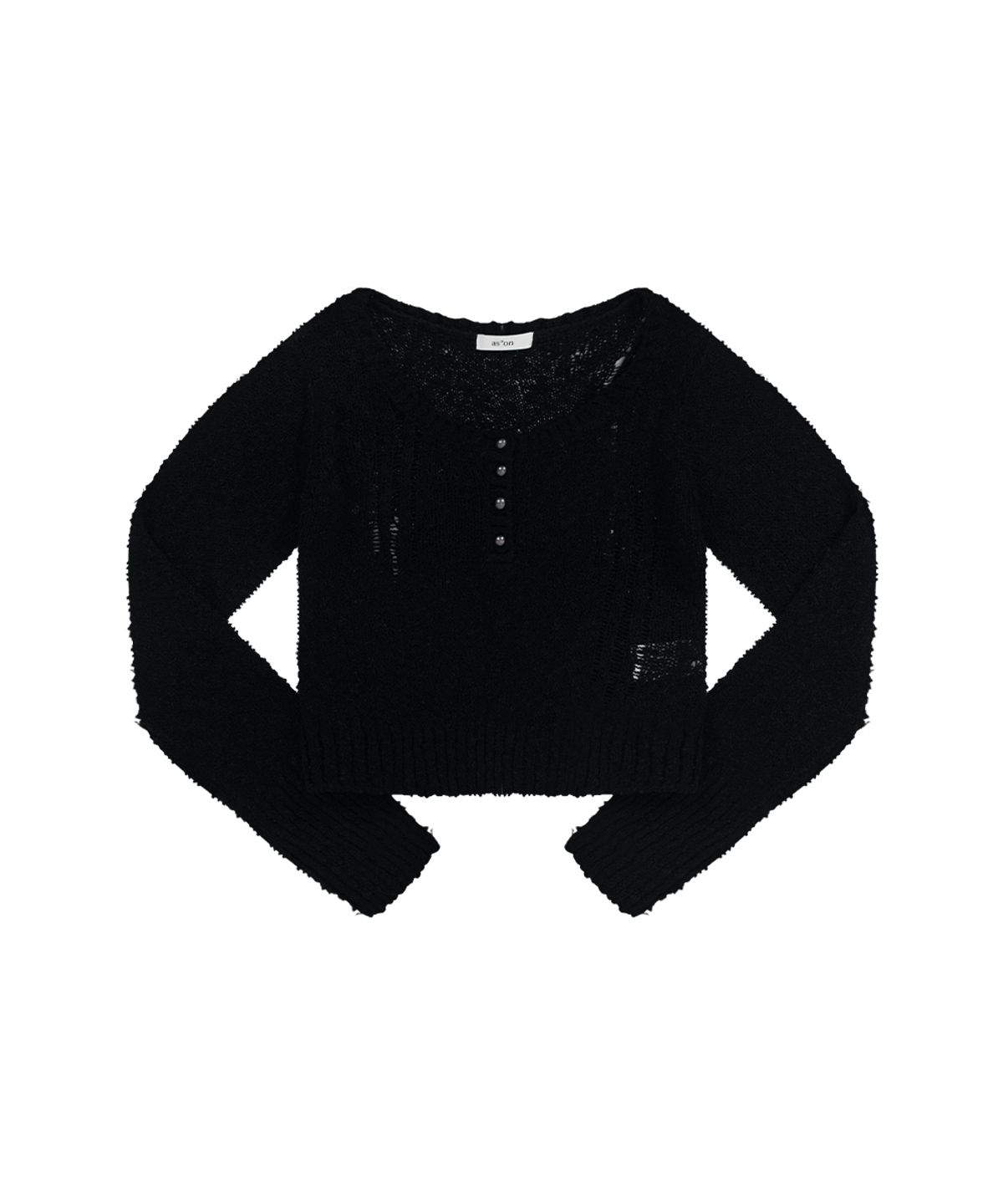 애즈온(ASON) ICE BOUCLE KNIT / BLACK