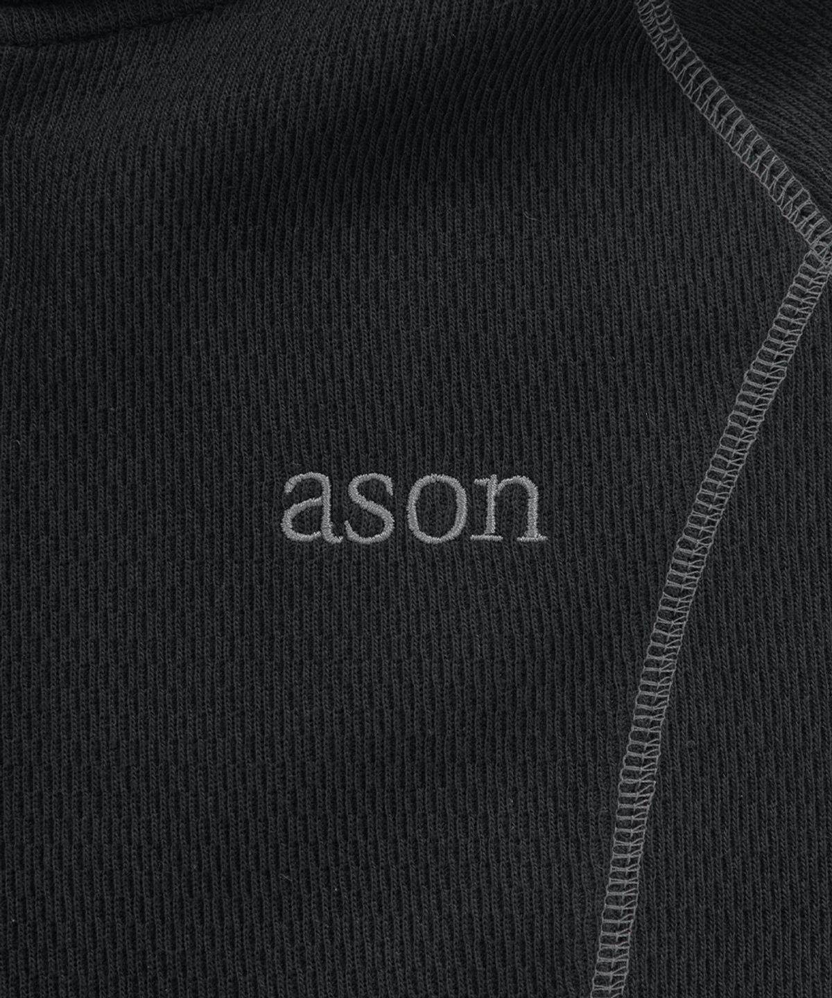 애즈온(ASON) BUNNY TRAINING HOOD ZIP-UP / CHARCOAL