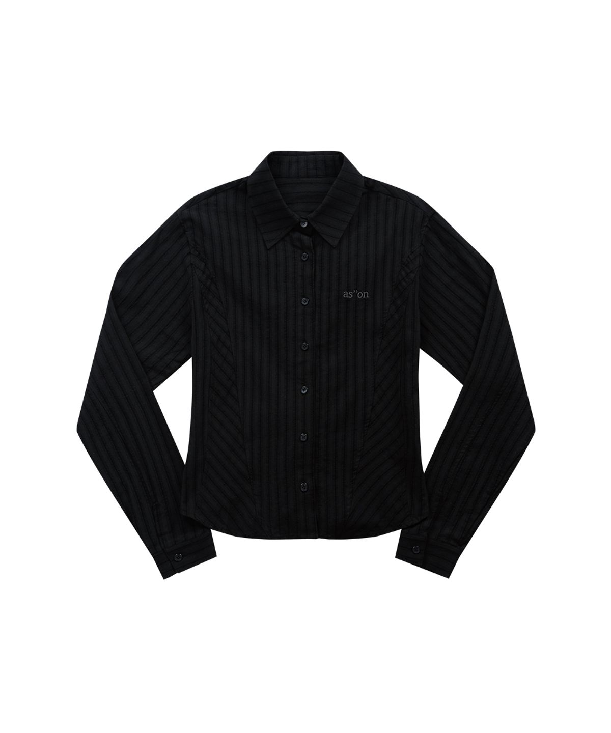 애즈온(ASON) NIKO CORSET SHIRT / BLACK