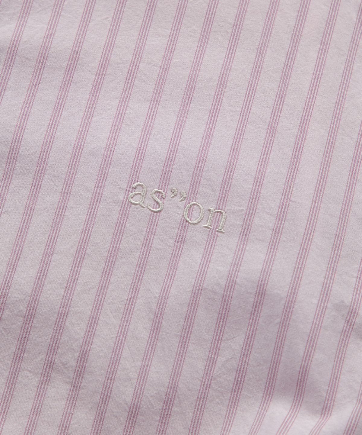애즈온(ASON) LOPY STRIPE SHIRT / PINK
