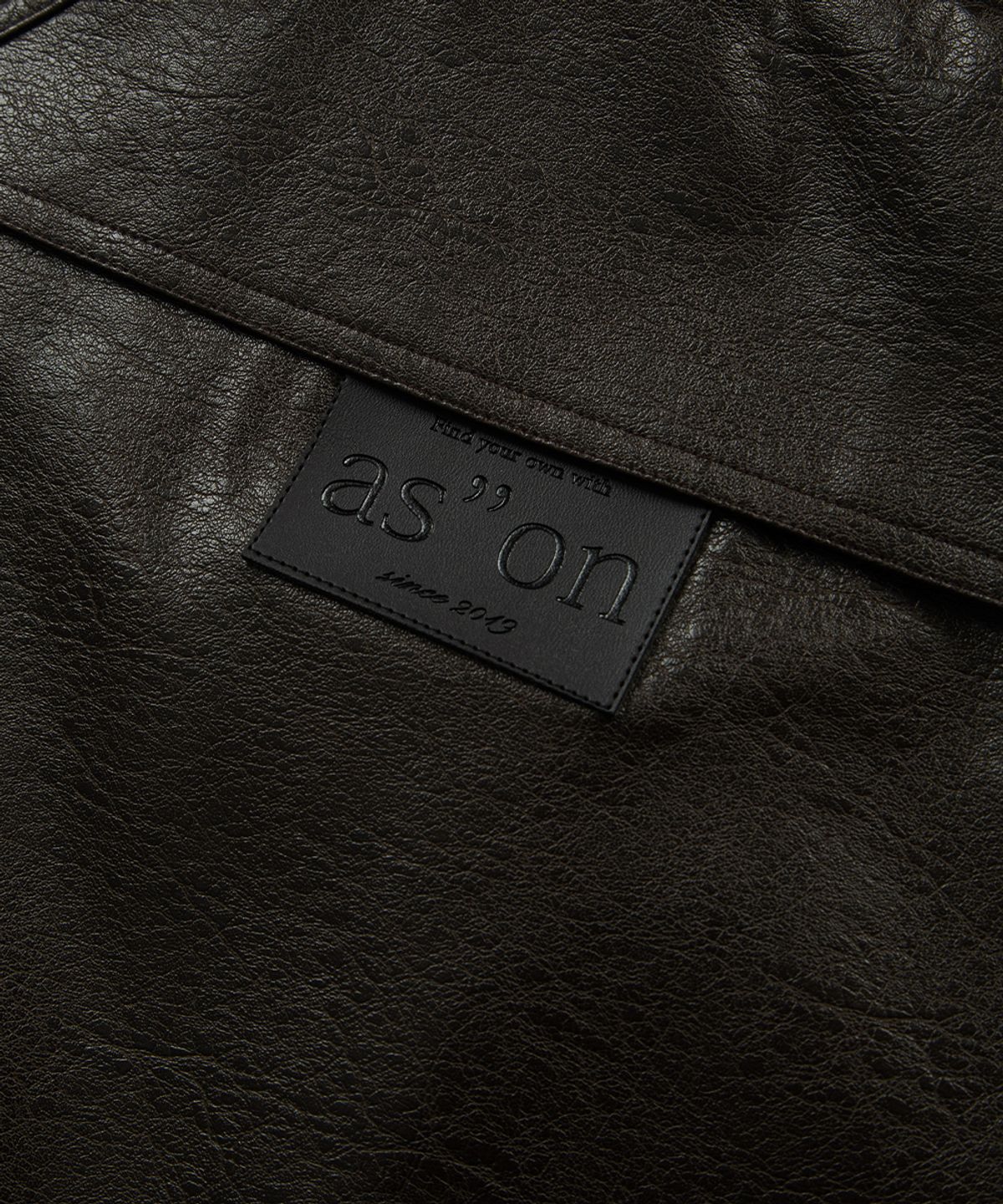 애즈온(ASON) RILT LEATHER JACKET / BROWN
