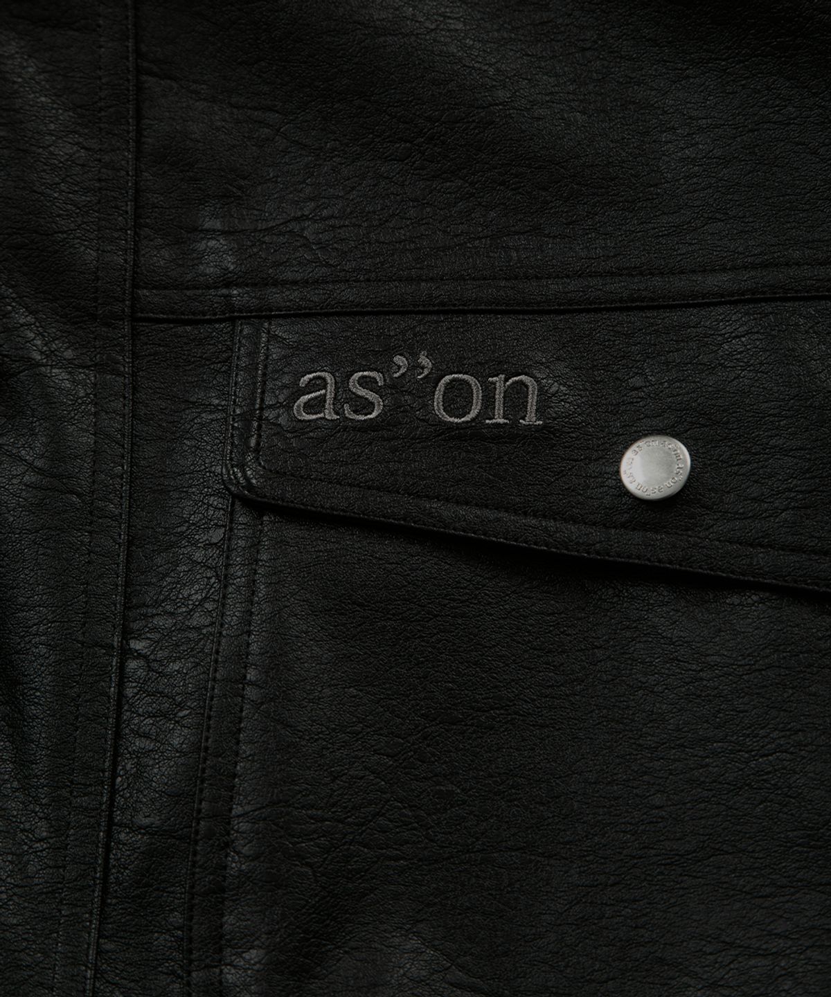 애즈온(ASON) RILT LEATHER JACKET / BLACK