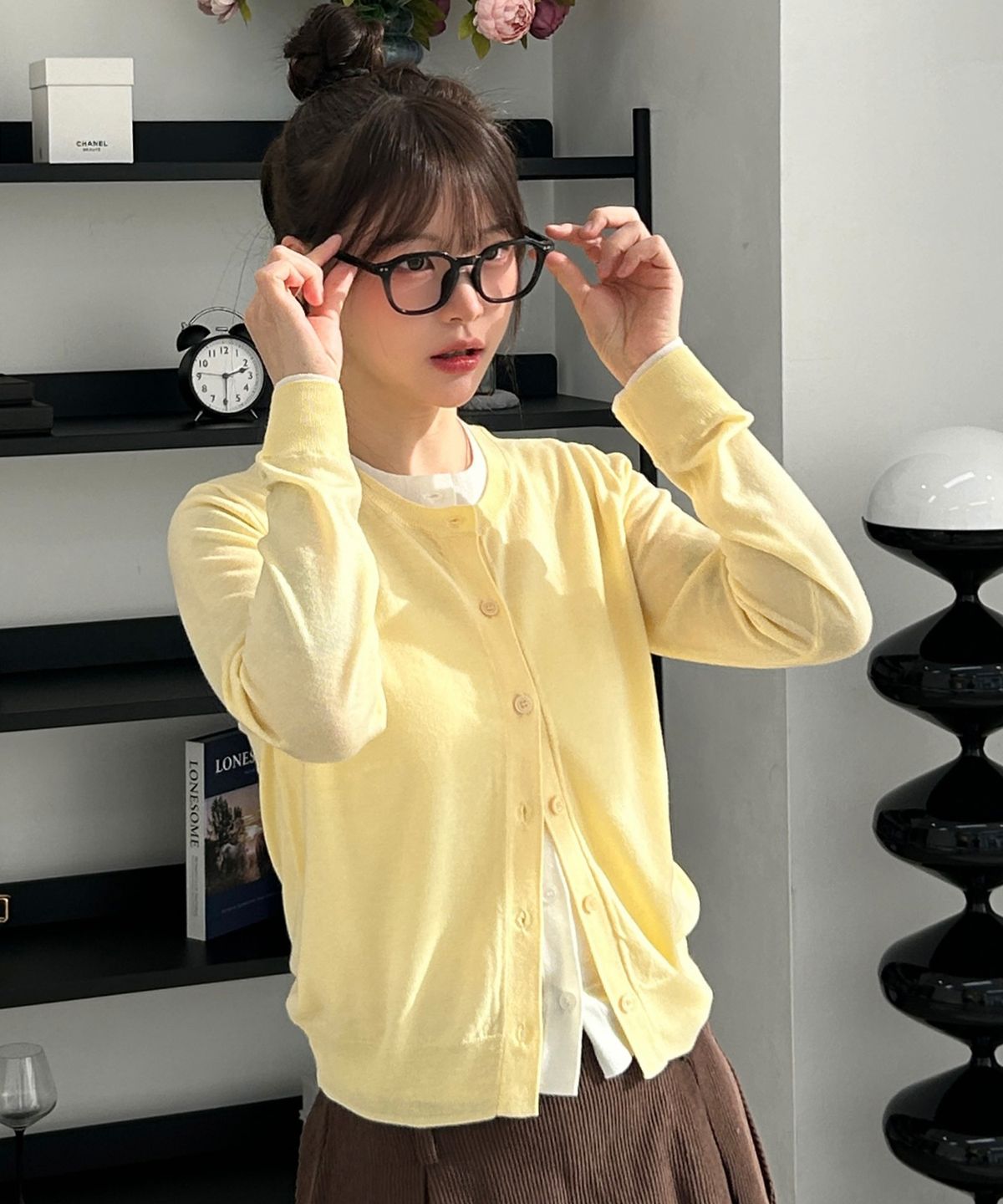 마인드브릿지 우먼(MIND BRIDGE WOMEN) [W]라운드넥 레이어드 가디건 -2color
