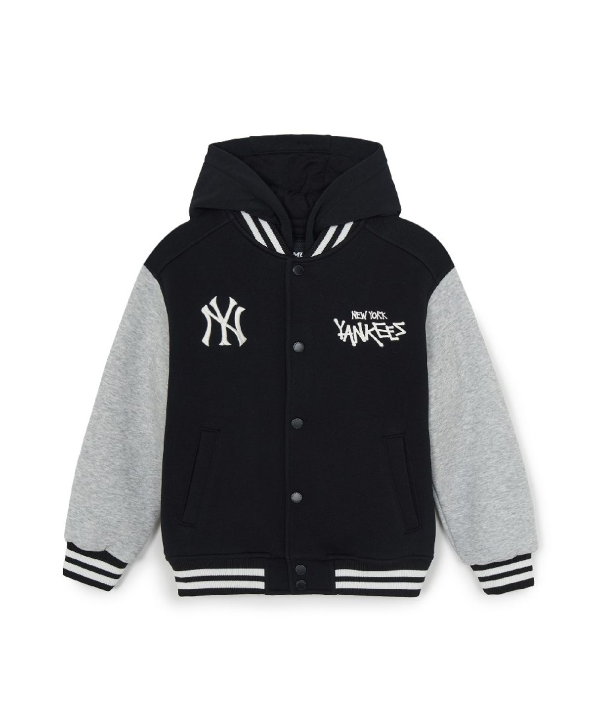 엠엘비 키즈(MLB KIDS) 스트릿 바시티 피케 후드 점퍼 NY (Black)