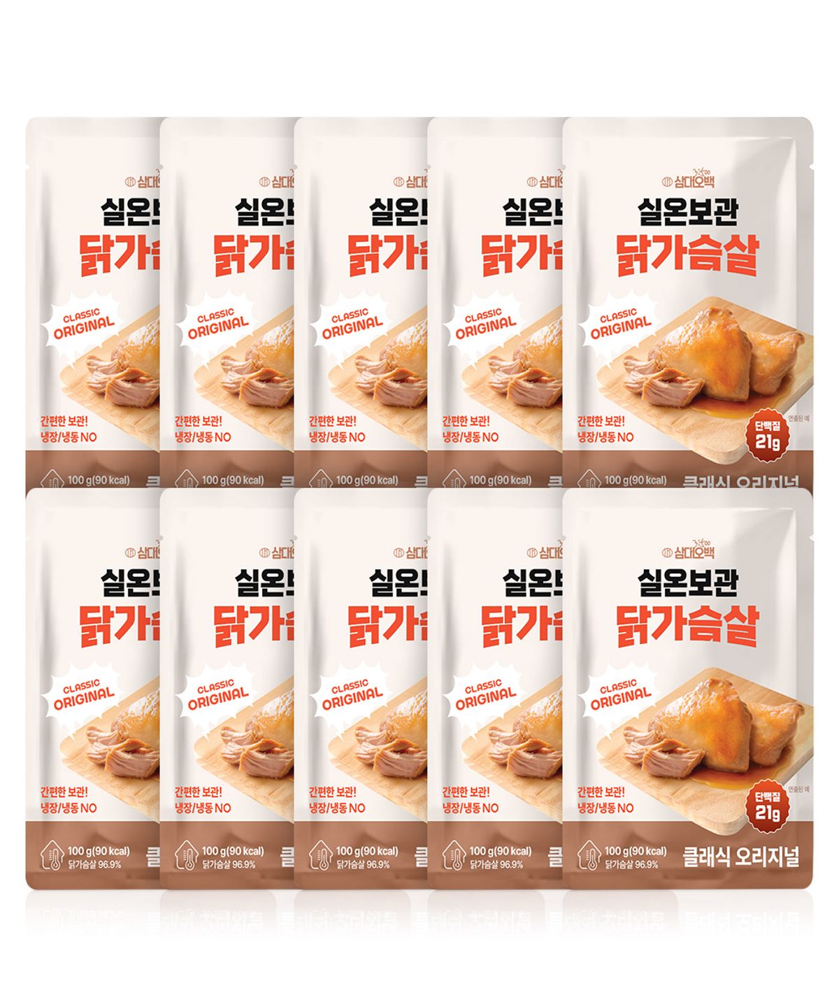 삼대오백(SAMDAE500) 간편 실온 닭가슴살 100g x10팩