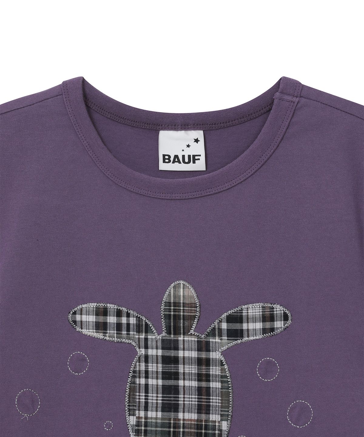 바우프(BAUF) 터틀 로고 슬림핏 티셔츠 [빈티지 퍼플]