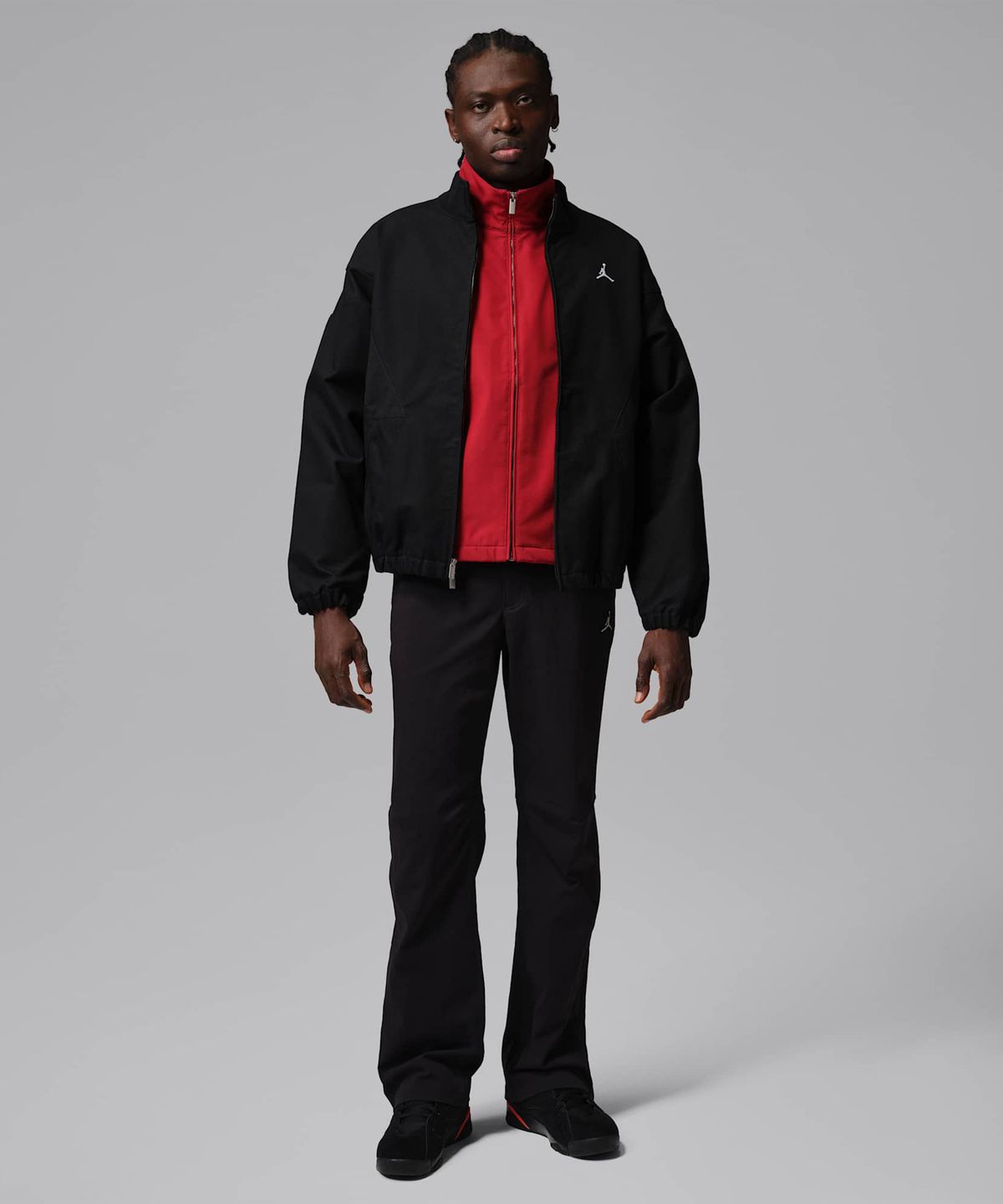 나이키(NIKE) 조던 플라이트 그래픽 워크웨어 재킷 M - 블랙:화이트 / IF1822-010