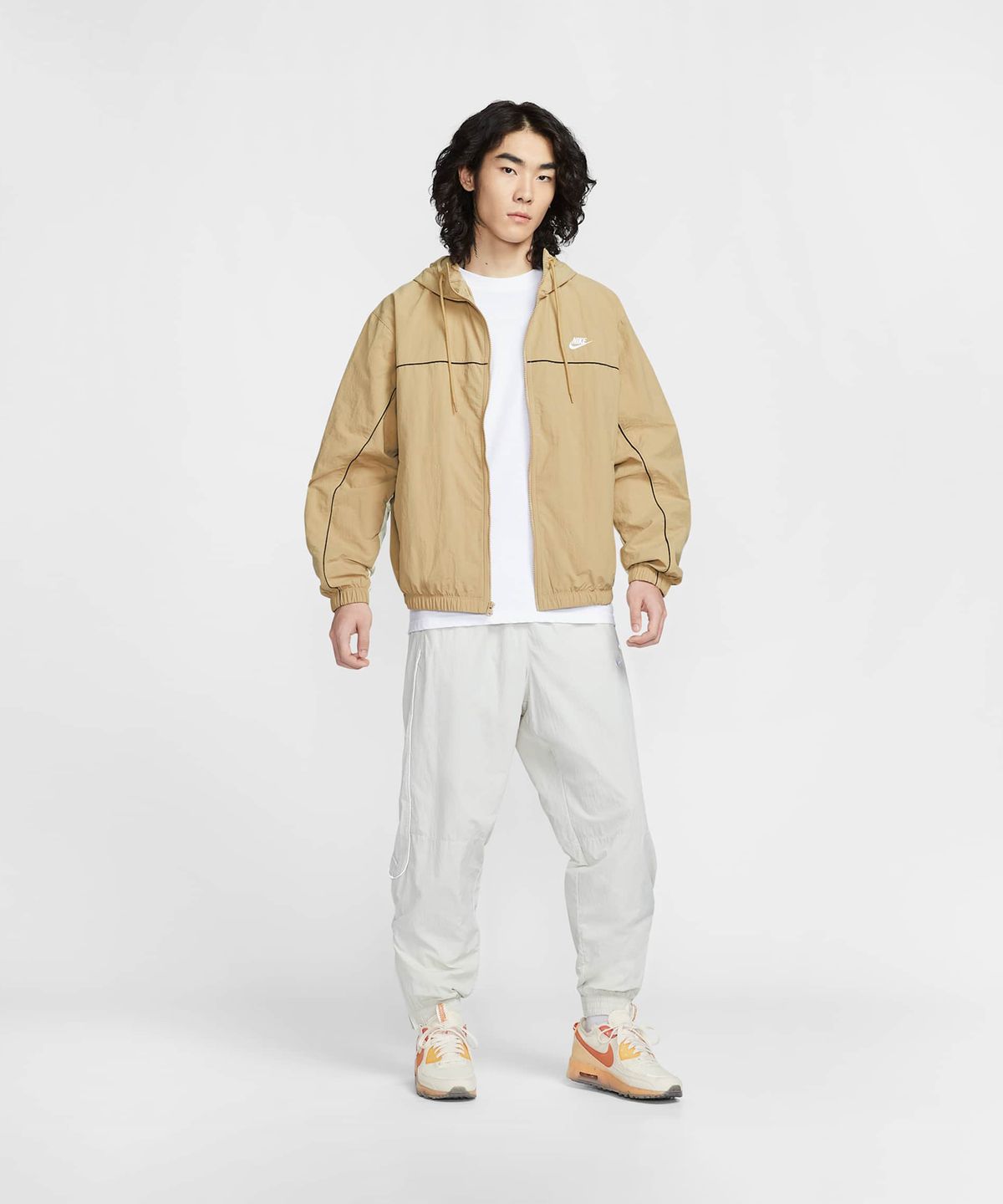나이키(NIKE) 클럽 후드 재킷 M - 파라슈트 베이지:라이트 카키:블랙:화이트 / HJ2013-298